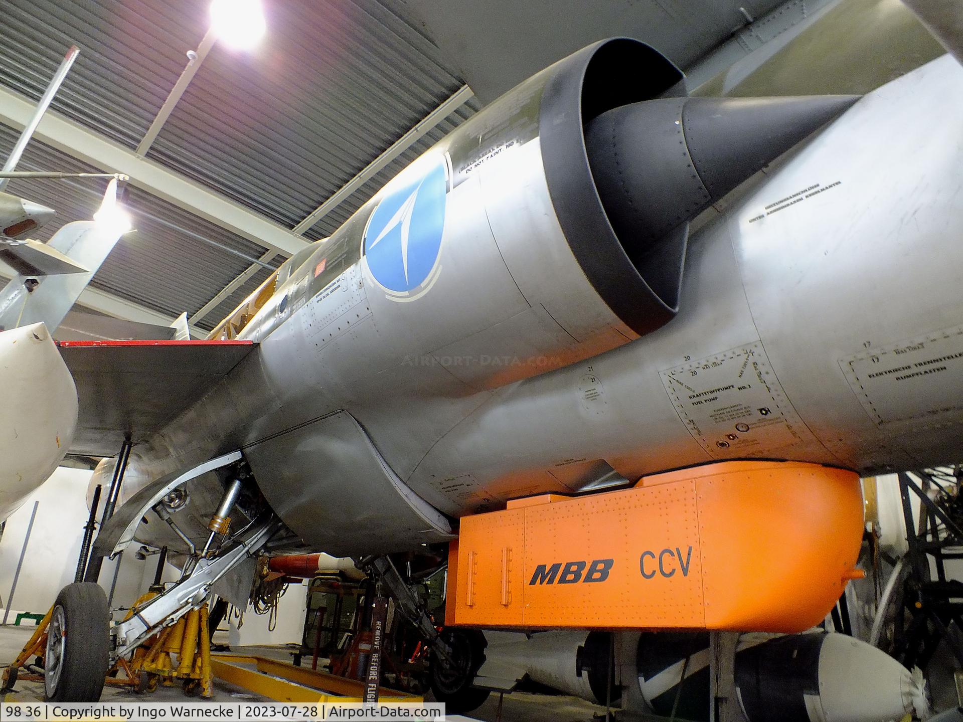 98 36, Lockheed (Fokker) F-104G Starfighter C/N 683-8100, Lockheed F-104G CCV (Control Configured Vehicle) at the Wehrtechnische Studiensammlung (WTS), Koblenz