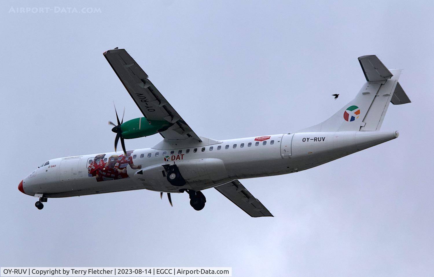 OY-RUV, 2018 ATR 72-600 C/N 1527, At Manchester Airport