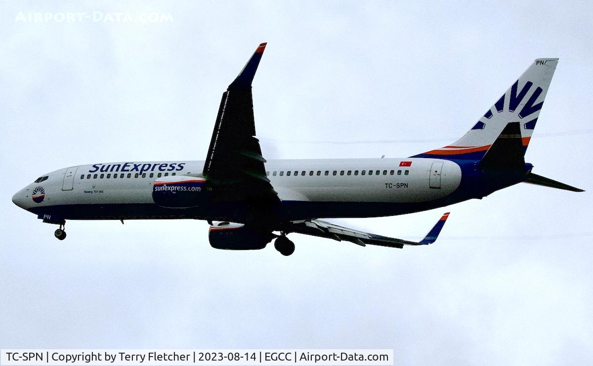 TC-SPN, 2018 Boeing 737-8KV C/N 60175, At Manchester Airport