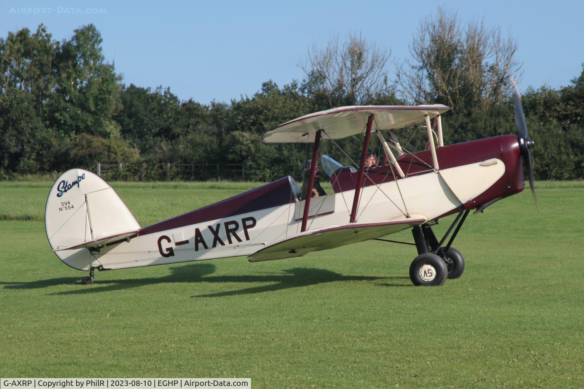 G-AXRP, 1947 Stampe-Vertongen SV-4C C/N 554, G-AXRP 1947 SNCAN Stampe SV4C (Modified) Popham
