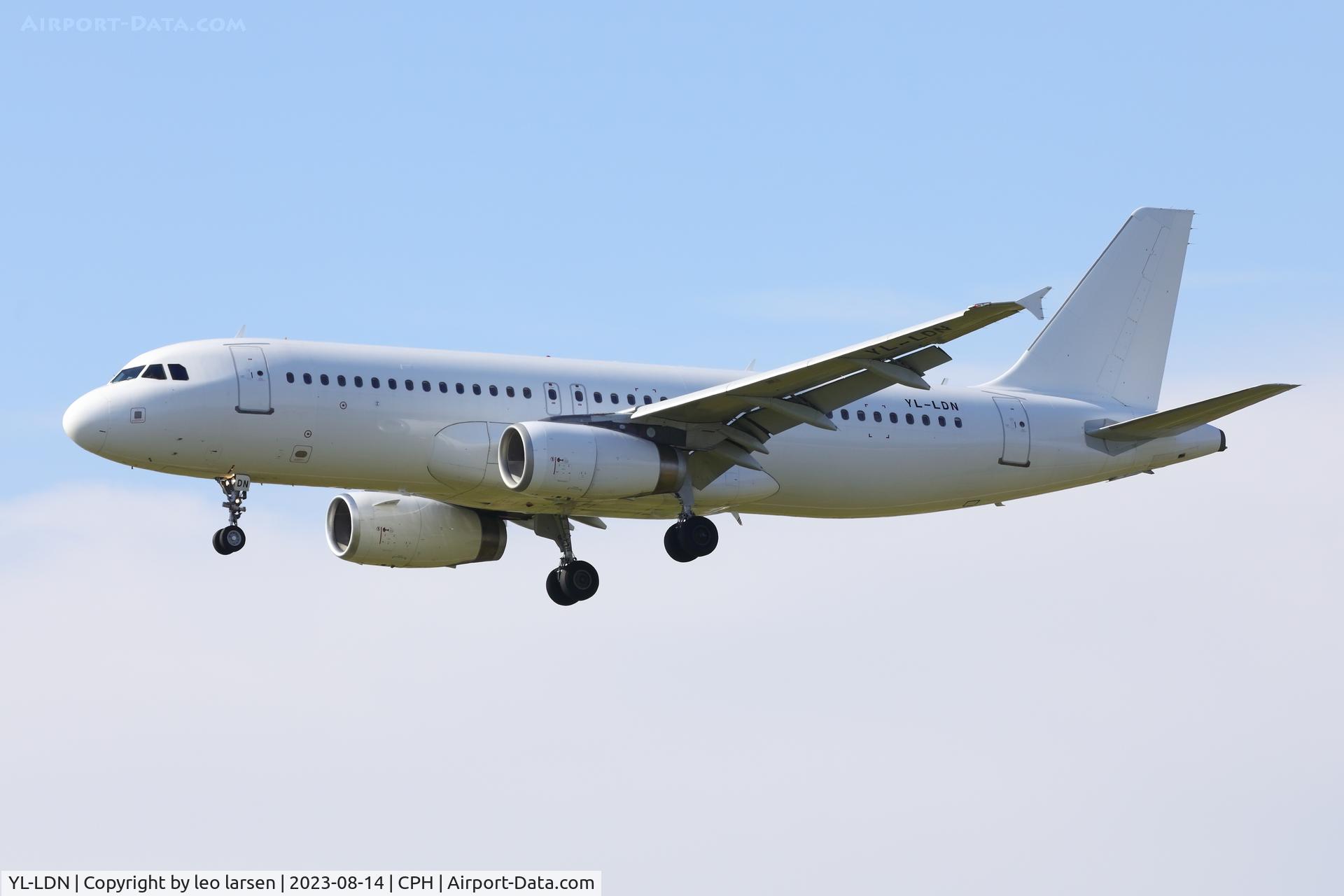 YL-LDN, 2008 Airbus A320-232 C/N 3641, Copenhagen 14.8.2023