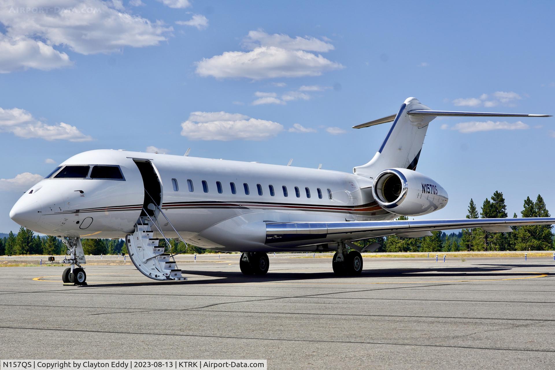 N157QS, 2019 Bombardier BD-700-1A10 C/N 9870, Truckee airport in California 2023.