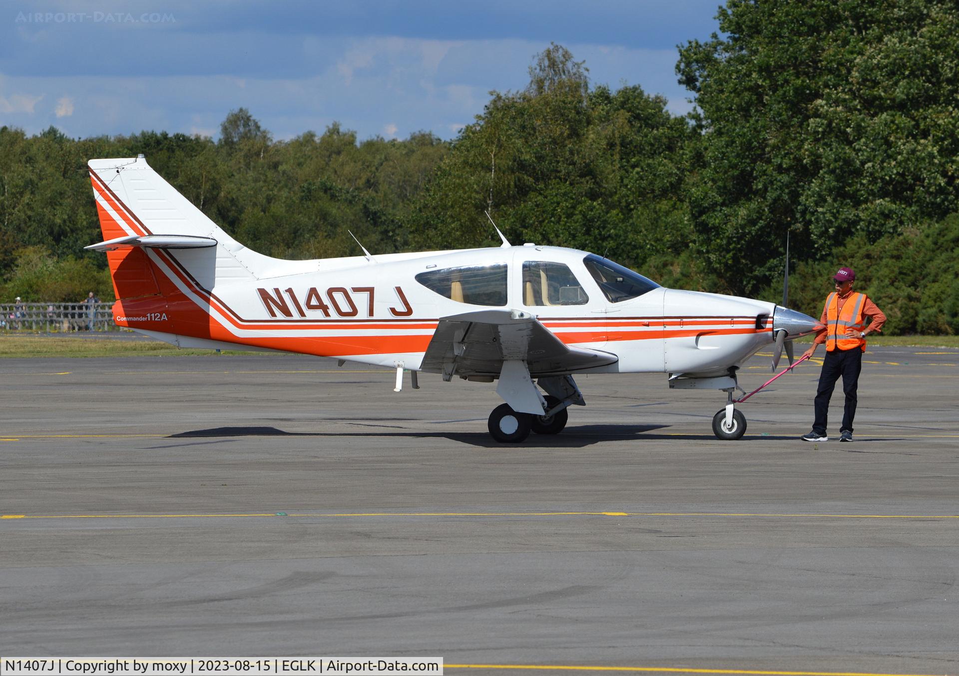 N1407J, 1975 Rockwell International 112A Commander C/N 407, Rockwell International 112A Commander at Blackbushe.