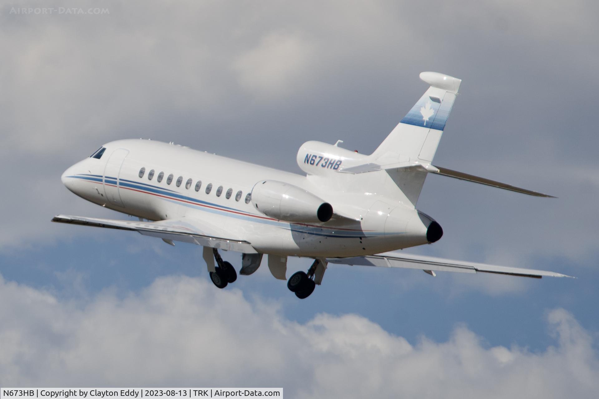 N673HB, 2005 Dassault Falcon 900EX C/N 153, Truckee Tahoe airport in California 2023.