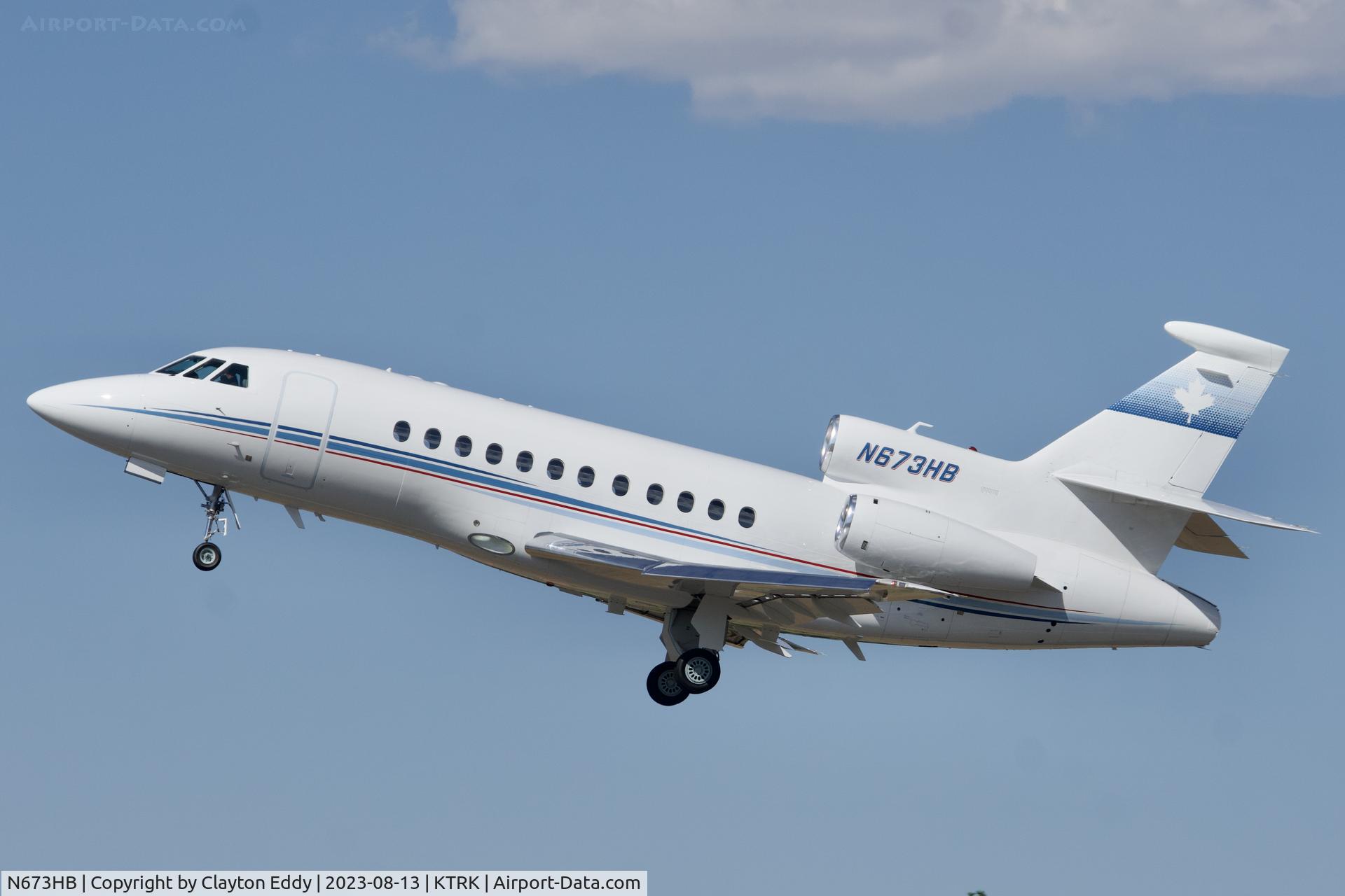 N673HB, 2005 Dassault Falcon 900EX C/N 153, Truckee Tahoe airport in California 2023.
