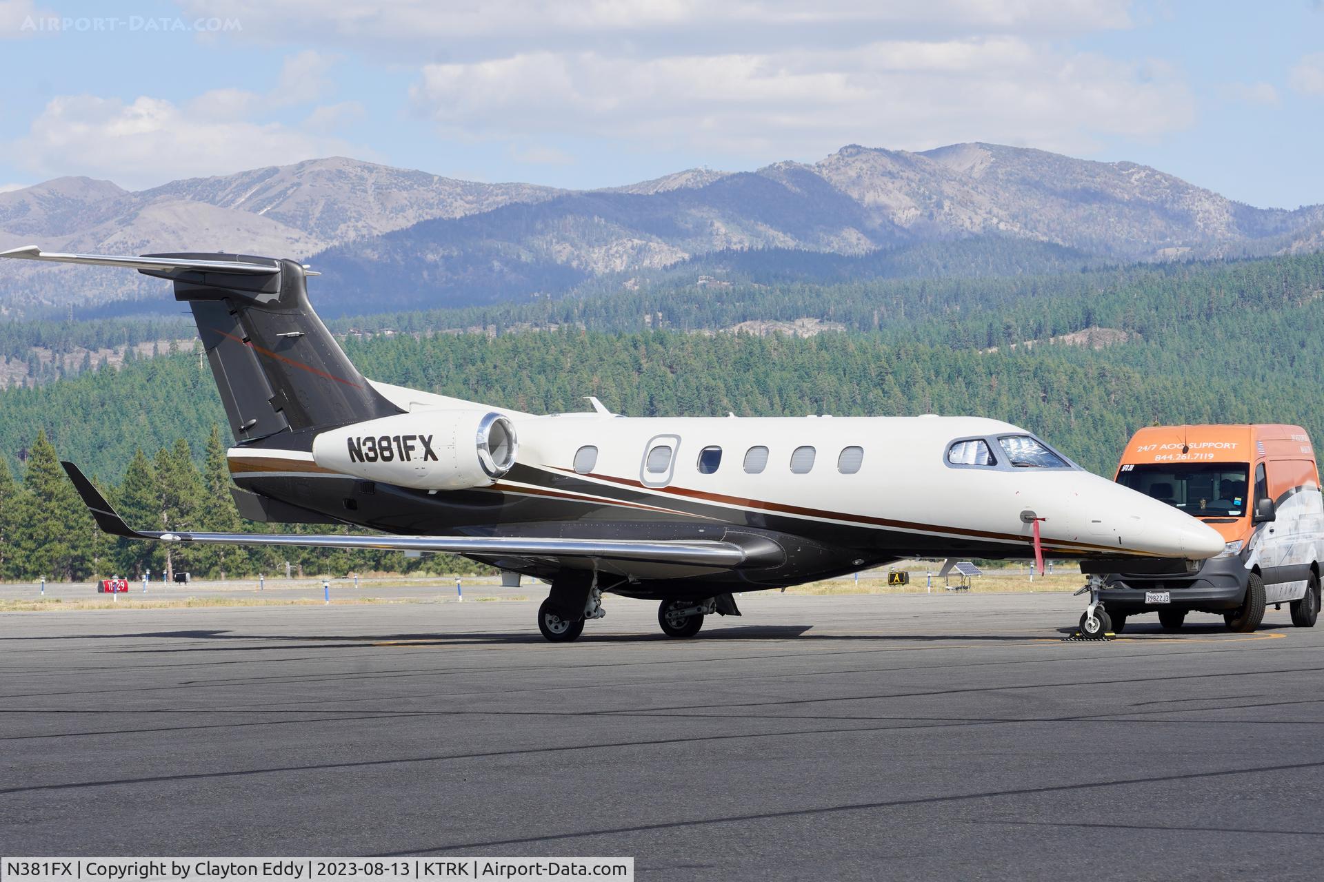 N381FX, 2019 Embraer EMB-505 Phenom 300 C/N 50500538, Truckee Tahoe airport in California 2023.