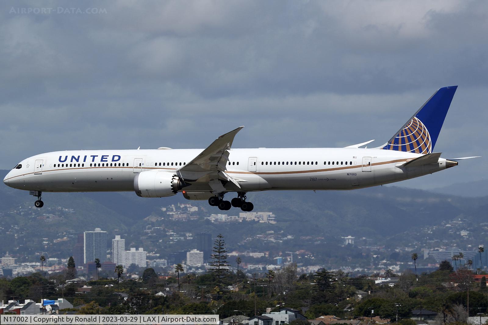 N17002, 2018 Boeing 787-10 Dreamliner C/N 40930, at lax
