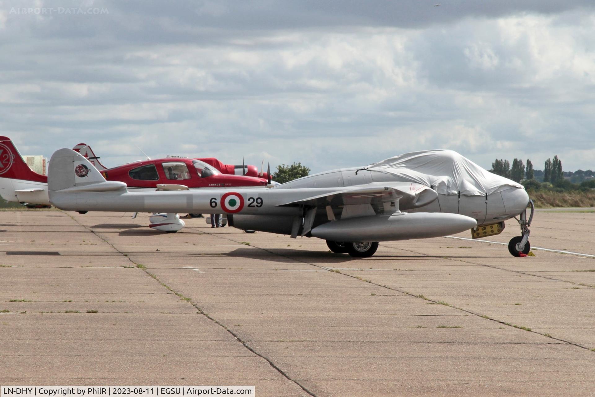 LN-DHY, 1952 De Havilland (FFA) DH-100 Vampire FB6 C/N 705, LN-DHY 1952 DH100 Vampire FB6 Italian Air Force colours IWM Duxford