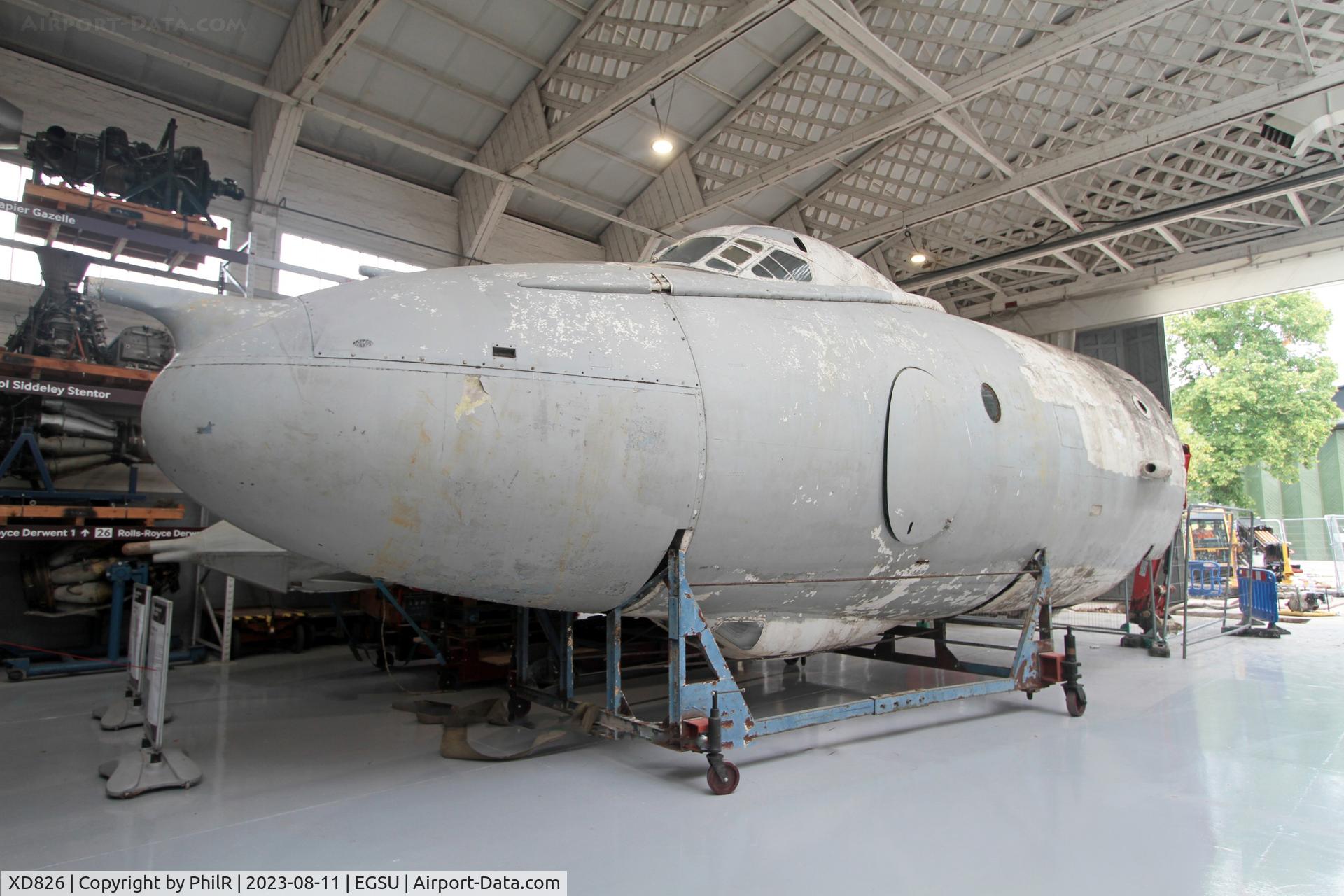XD826, 1956 Vickers Valiant BK.1 C/N Unknown, XD826 1956 Vickers Valiant B(K)1 forward fuselage IWM Duxford