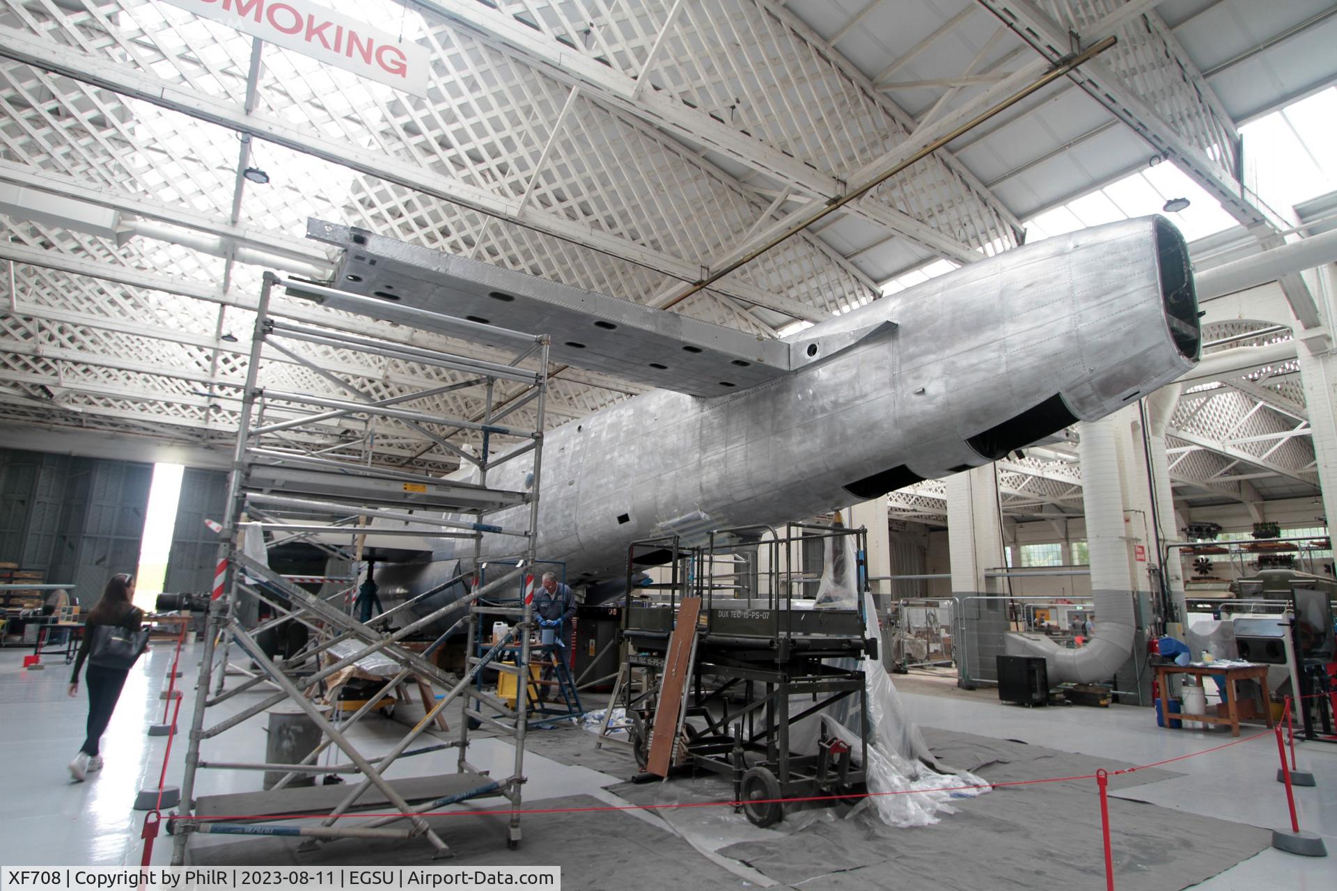 XF708, Avro 716 Shackleton MR.3/3 C/N Not found XF708, XF708 1959 Avro Shackleton MR3 RAF restoration hangar IWM Duxford