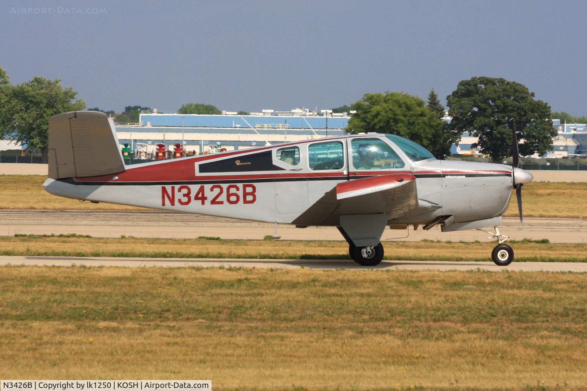 N3426B, 1953 Beech D35 C/N D-3664, This Beech Bonanza arrived at EAA AirVenture 2023