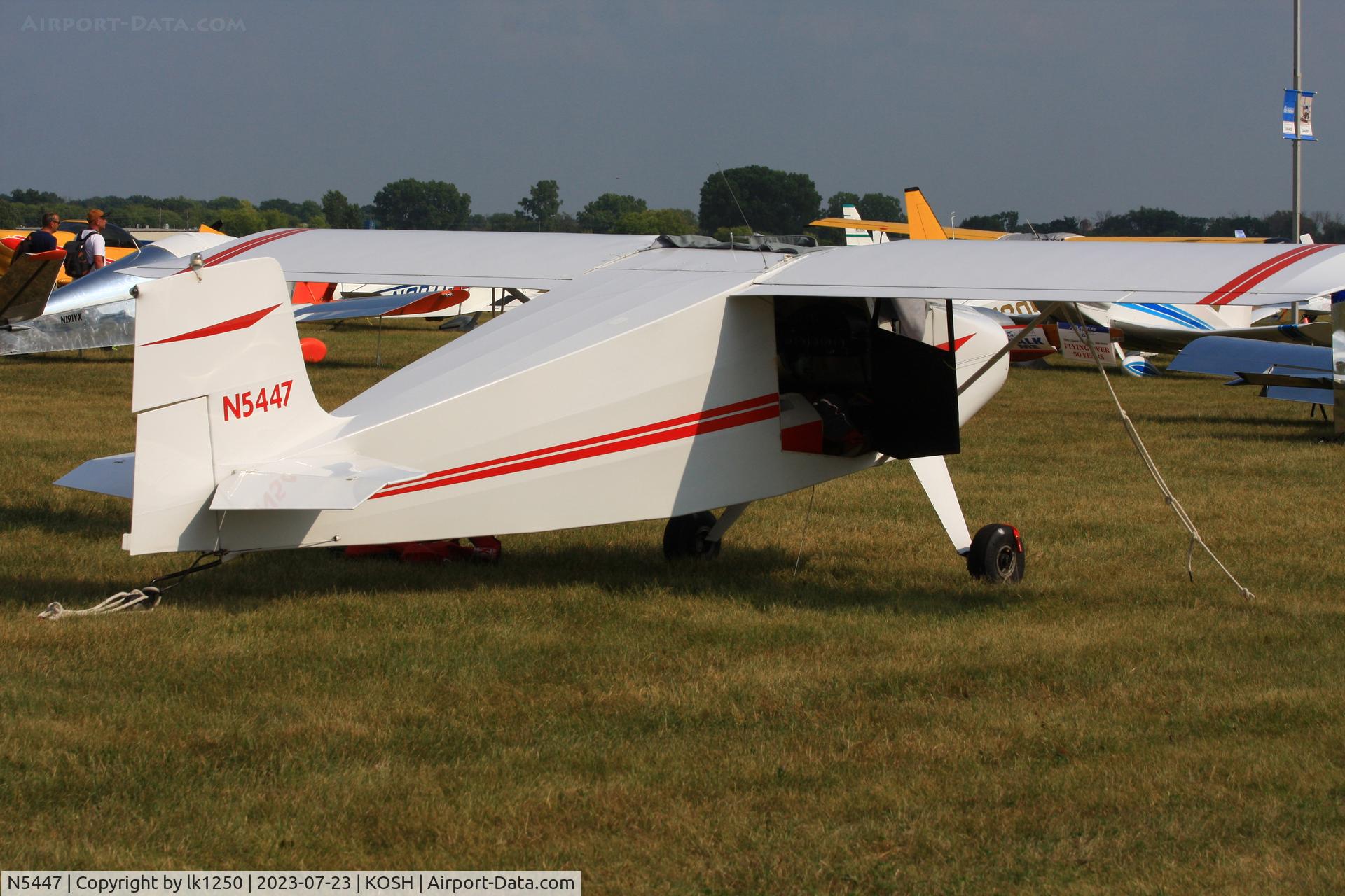 N5447, 1973 Wittman W-8 Tailwind C/N 274, This Wittman W-8 Tailwind was at EAA AirVenture 2023. There is was with the 70th anniversary of the Tailwind.