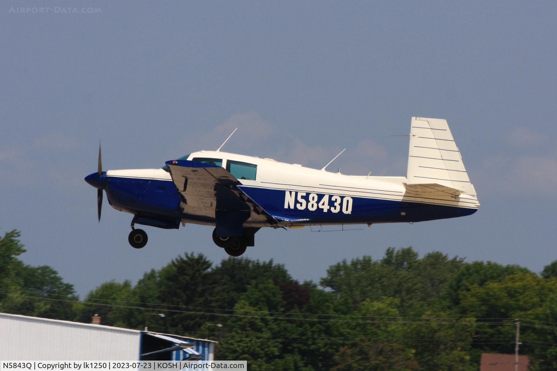 N5843Q, 1965 Mooney M20E C/N 787, This Mooney M20 arrived for EAA AirVenture 2023
