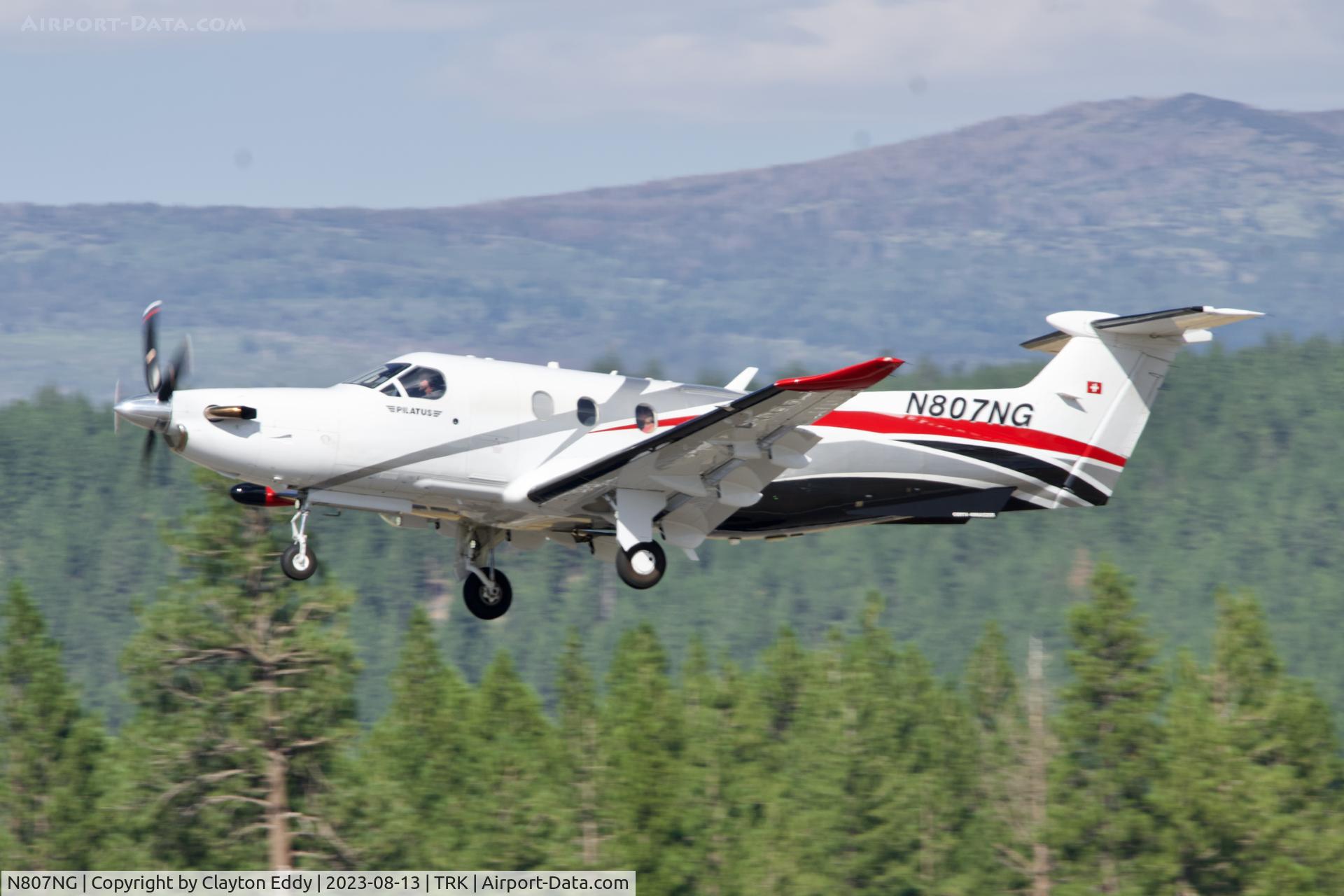 N807NG, 2018 Pilatus PC-12/47E C/N 1807, Truckee Tahoe airport in California 2023.