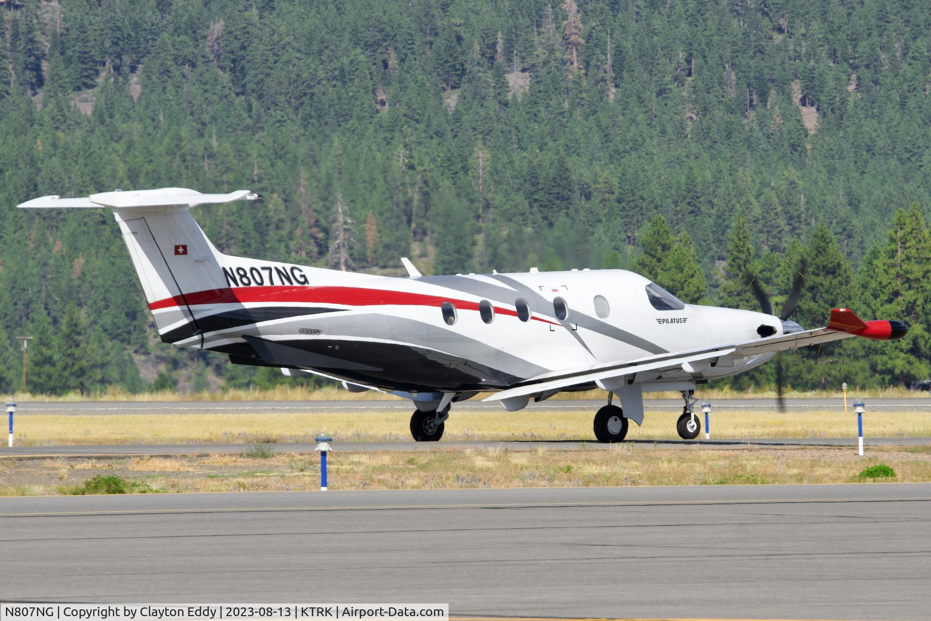 N807NG, 2018 Pilatus PC-12/47E C/N 1807, Truckee Tahoe airport in California 2023.