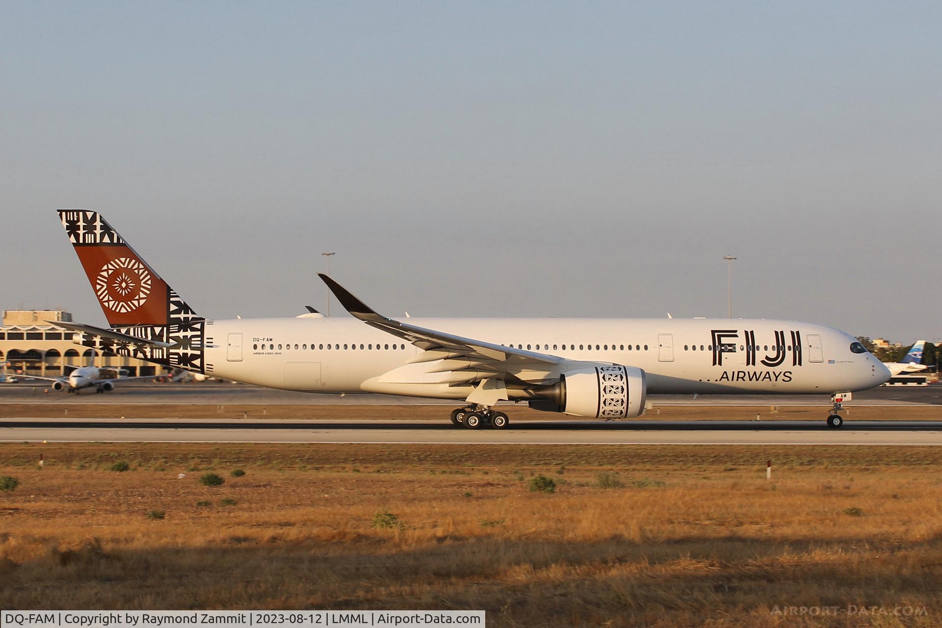 DQ-FAM, 2018 Airbus A350-941 C/N 251, A350 DQ-FAM Fiji Airways on departure from Malta after being re-registered from previous F-WJKN.