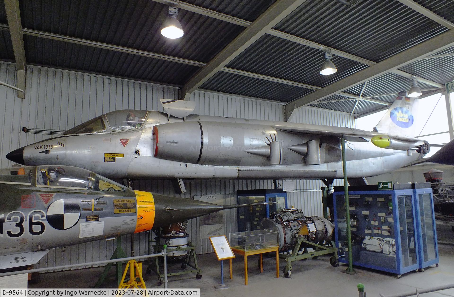D-9564, 1971 VFW-Fokker VAK-191B C/N V2, VFW-Fokker VAK-191B at the Wehrtechnische Studiensammlung (WTS), Koblenz