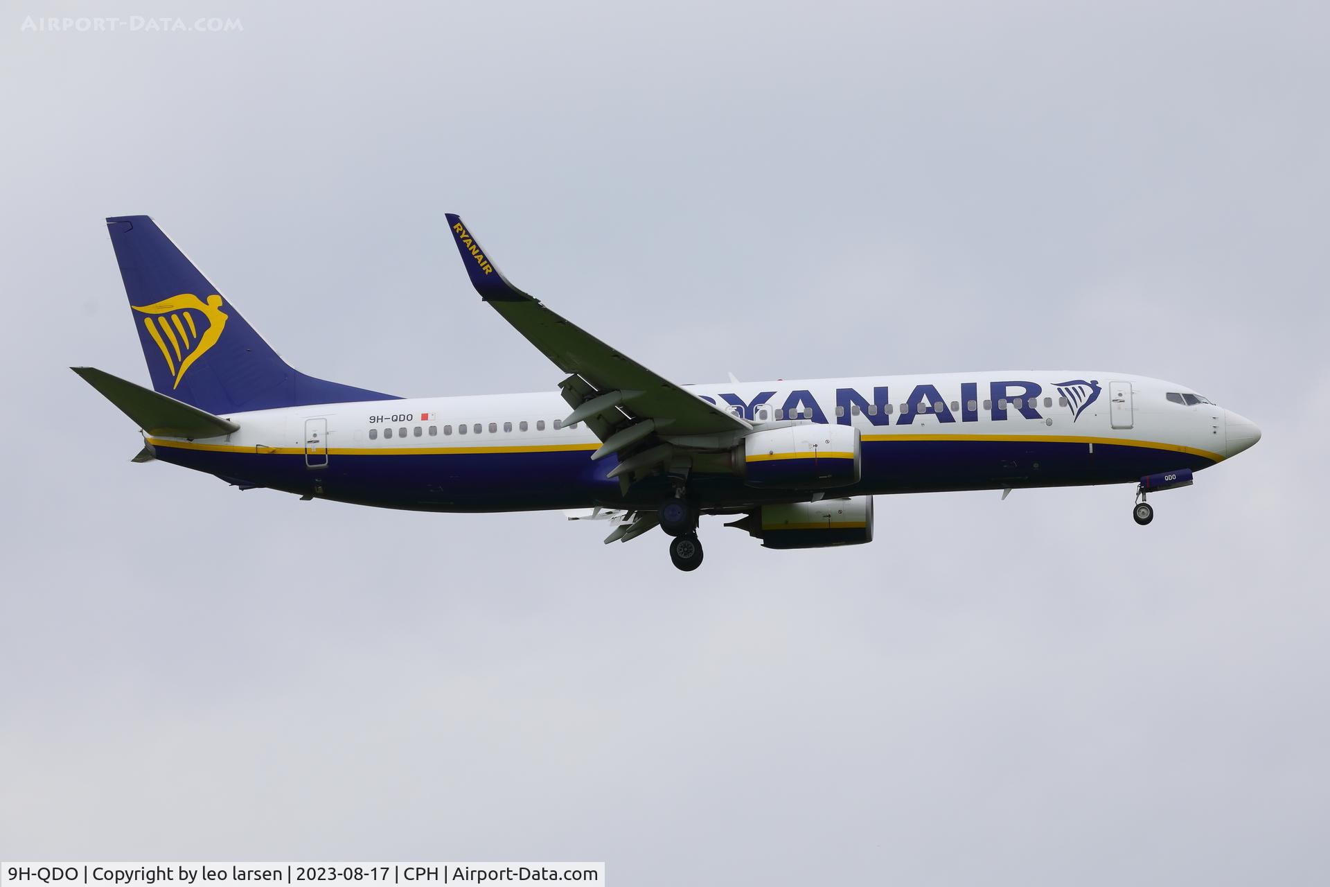 9H-QDO, 2016 Boeing 737-8AS C/N 44764, Copenhagen 17.8.2023