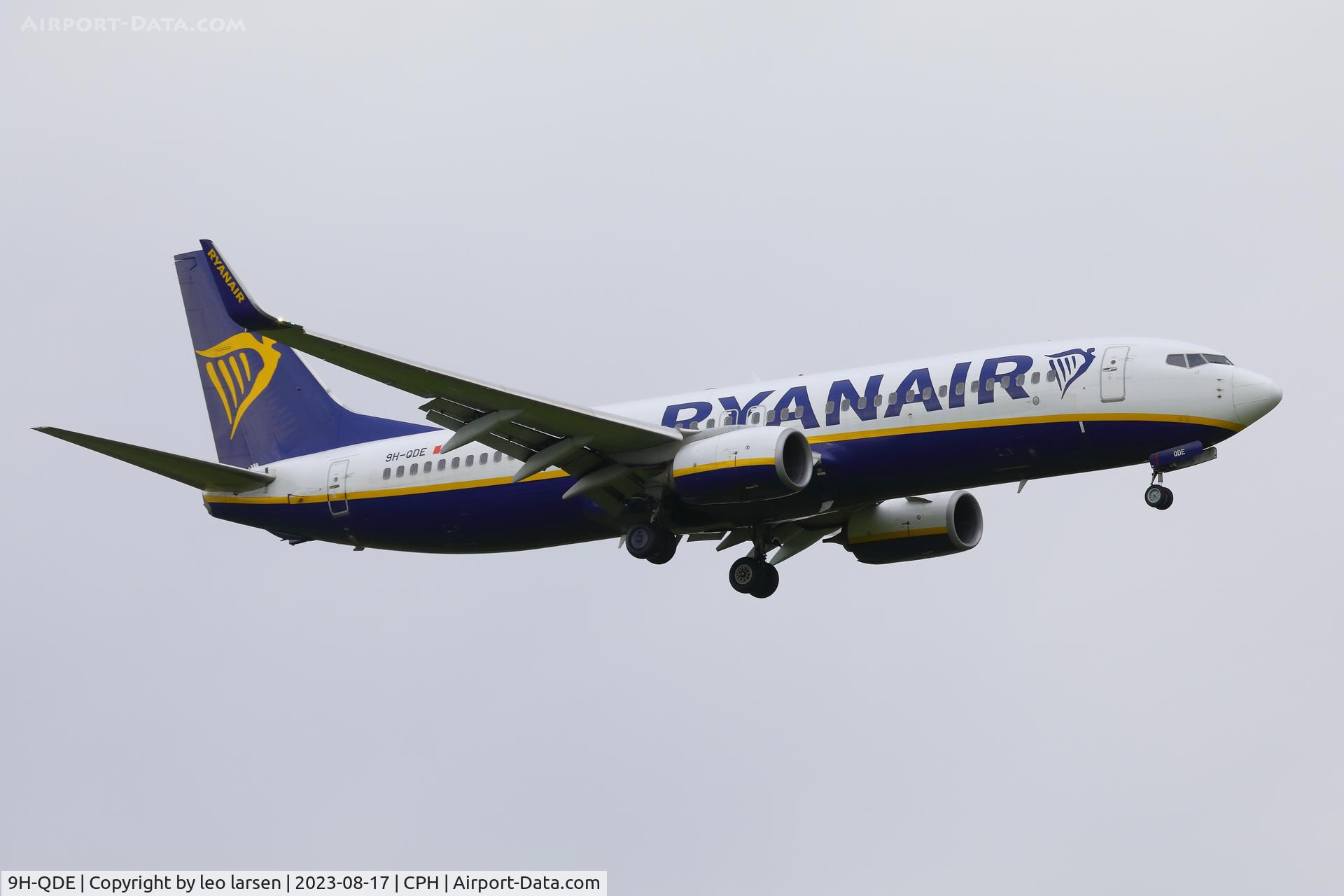 9H-QDE, 2016 Boeing 737-8AS C/N 44754, Copenhagen 17.8.2023