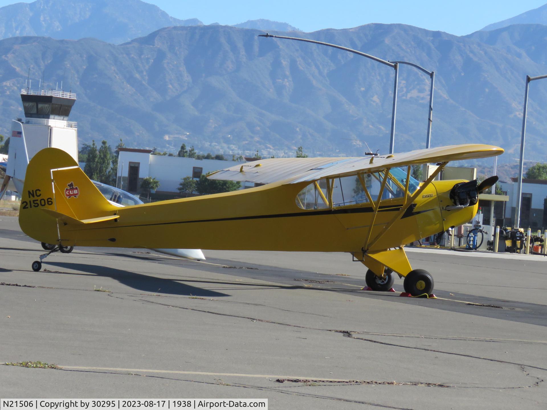 N21506, 1938 Piper J3C-65 Cub Cub C/N 2364, Parked