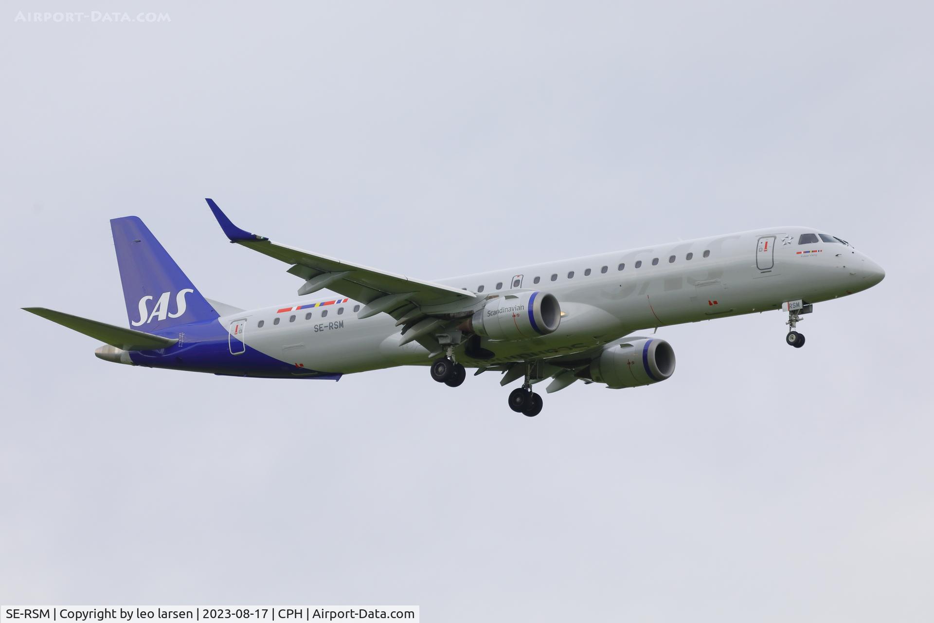 SE-RSM, 2007 Embraer ERJ 190-200LR (ERJ 195LR) C/N 1900053, Copenhagen 17.8.2023