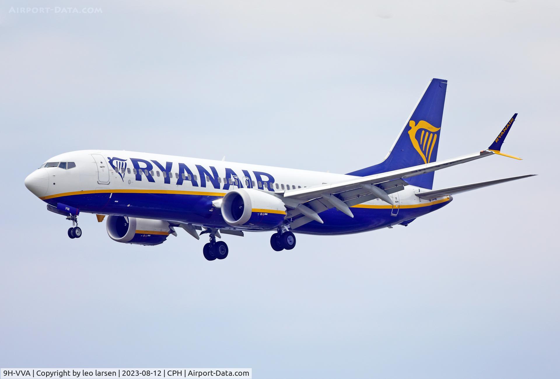 9H-VVA, 2022 Boeing 737-8-200 MAX C/N 65894, Copenhagen 12.8.2023