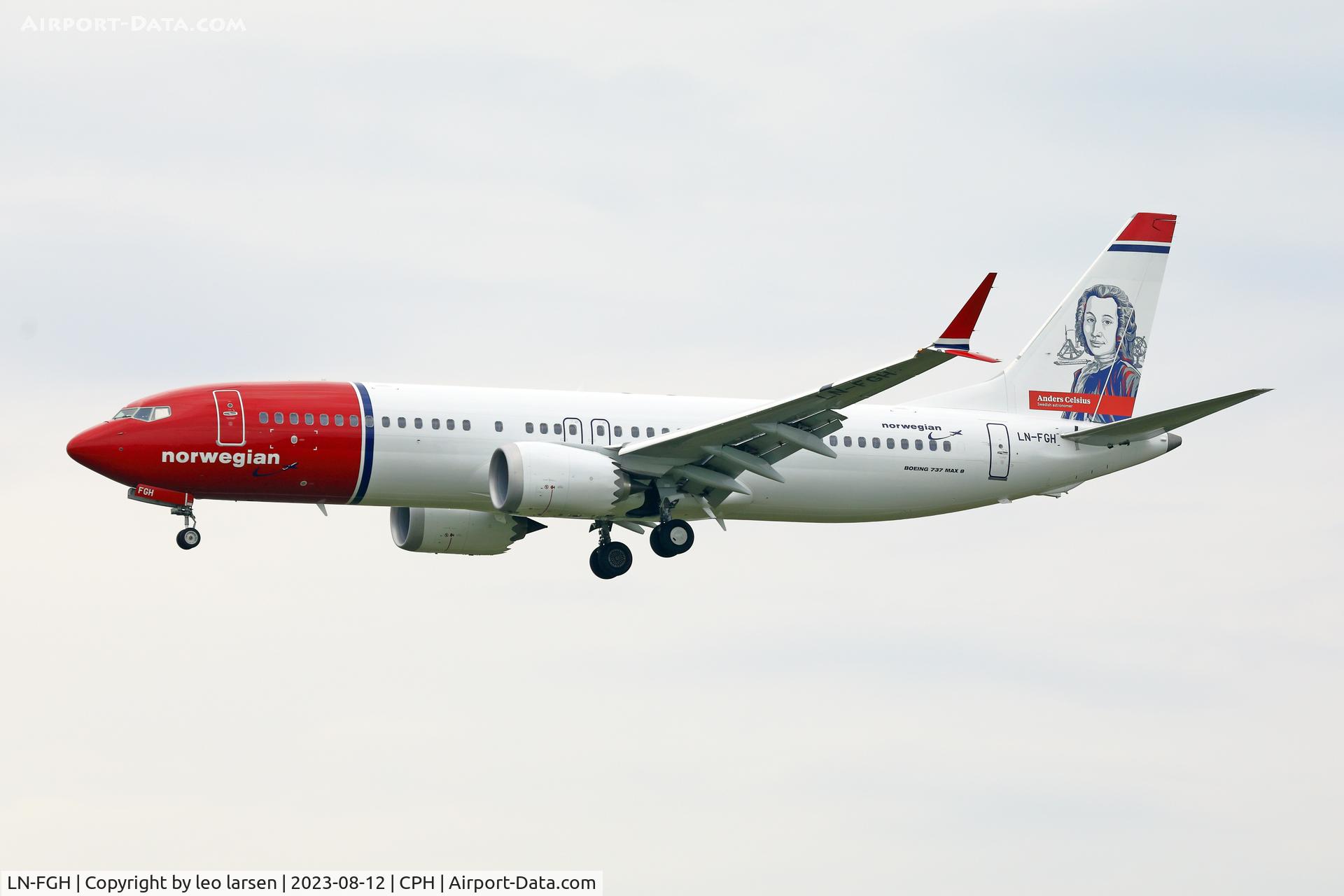 LN-FGH, 2022 Boeing 737-8 MAX C/N 43354, Copenhagen 12.8.2023