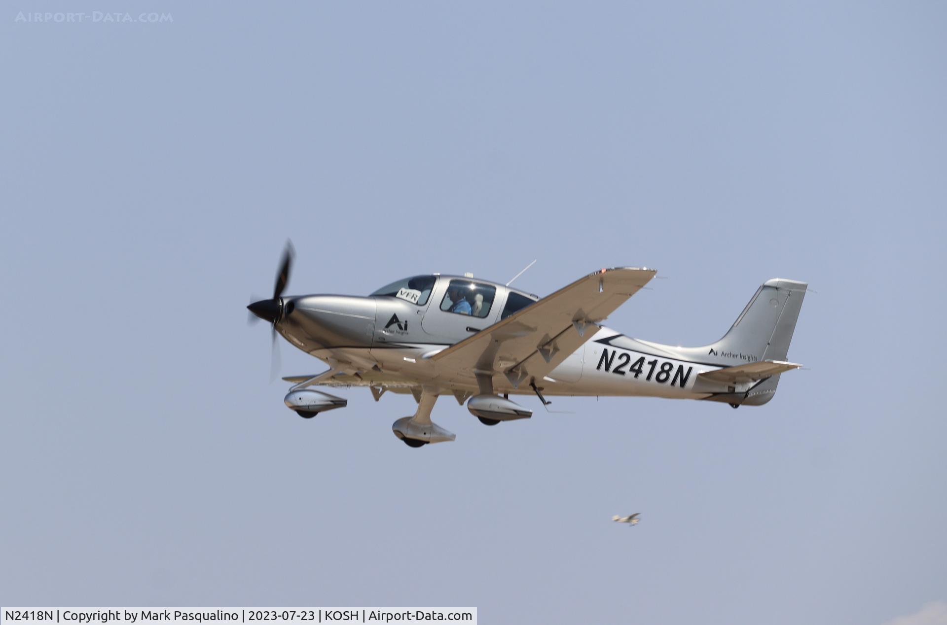 N2418N, 2022 Cirrus SR22 C/N 8953, Cirrus SR22
