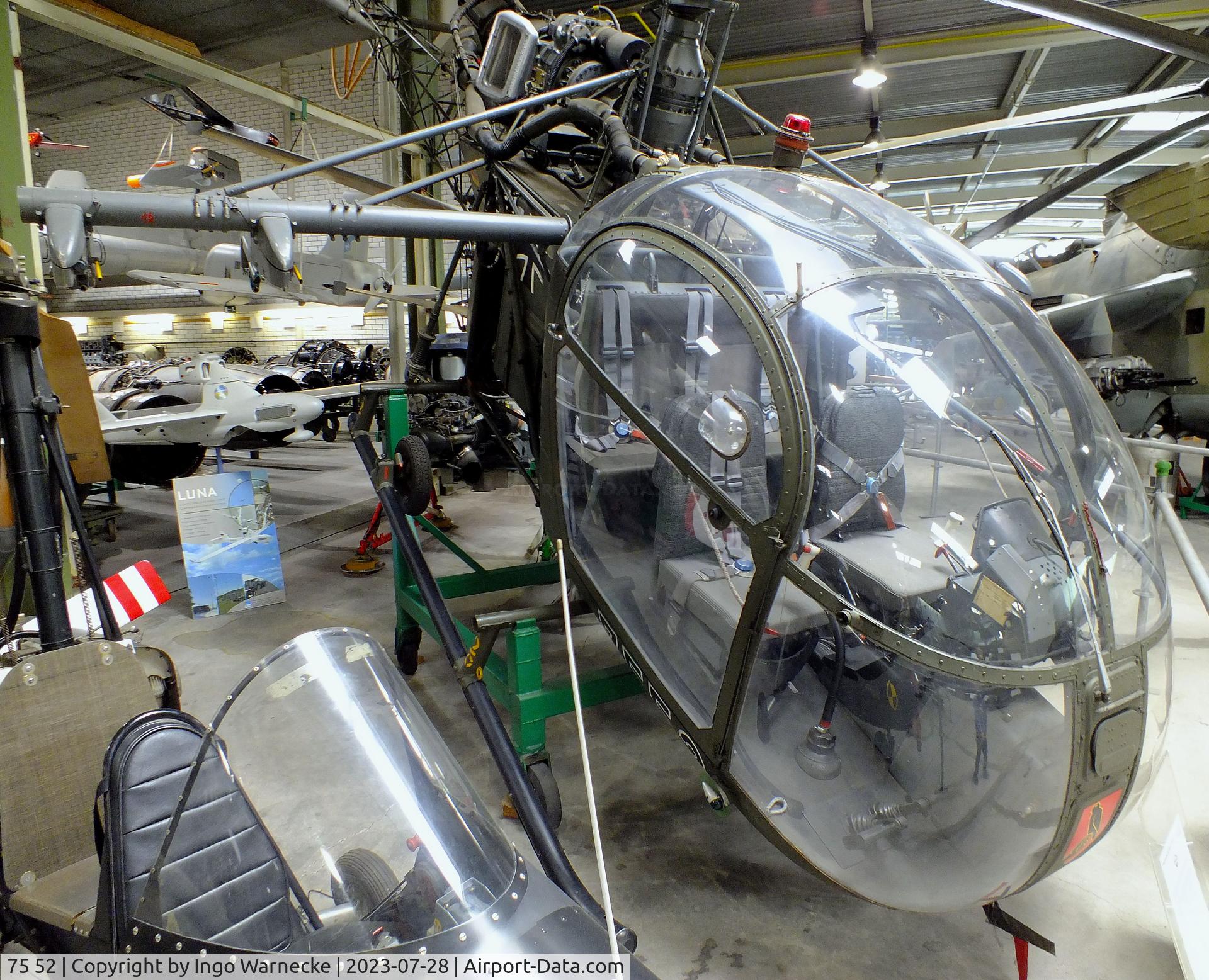 75 52, Sud SE-3130 Alouette II C/N 1402/C182, Sud Aviation SE.3130 Alouette II at the Wehrtechnische Studiensammlung (WTS), Koblenz