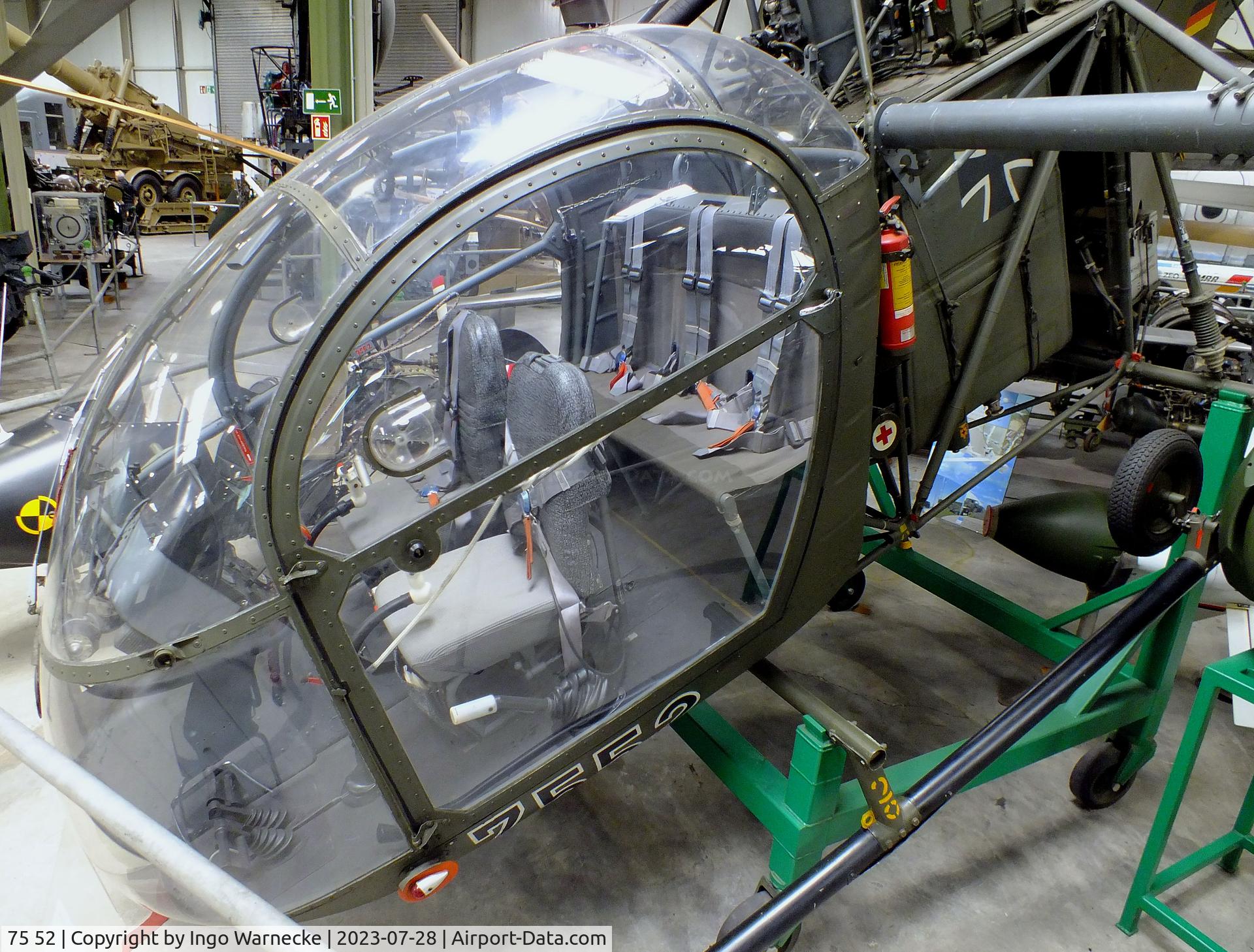 75 52, Sud SE-3130 Alouette II C/N 1402/C182, Sud Aviation SE.3130 Alouette II at the Wehrtechnische Studiensammlung (WTS), Koblenz