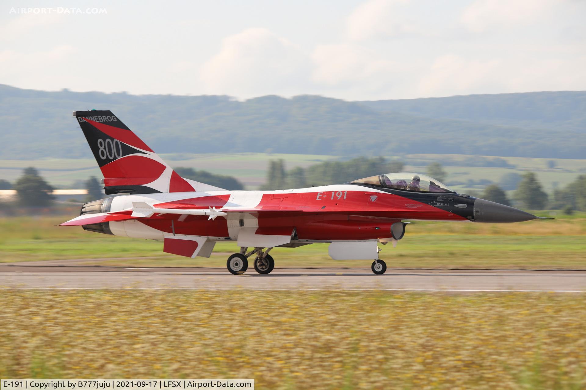 E-191, 1978 SABCA F-16AM Fighting Falcon C/N 6F-18, during Luxeuil Airshow 2021