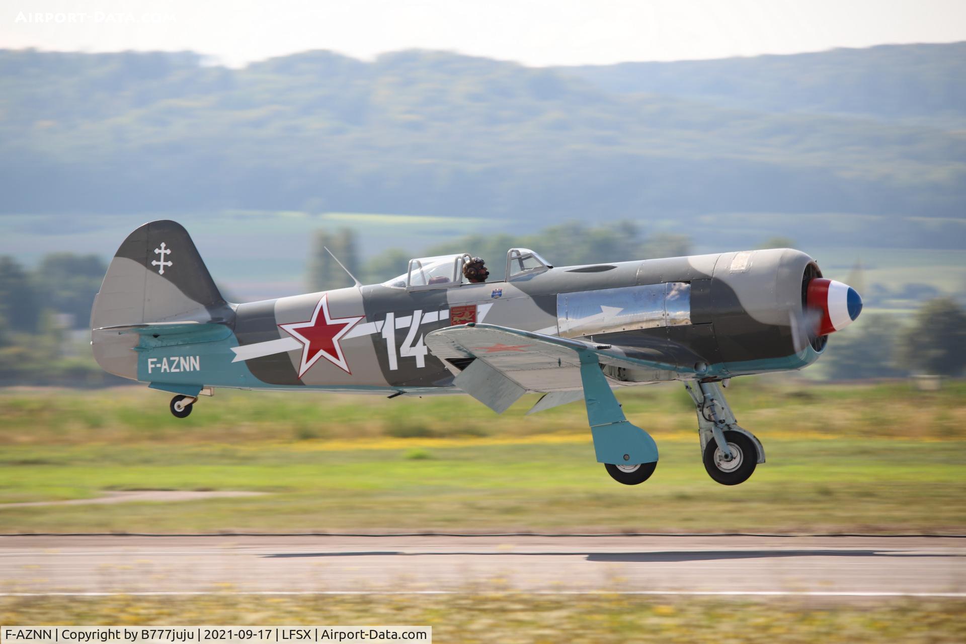 F-AZNN, Yakovlev Yak-11 C/N 25 III/05, during Luxeuil Airshow 2021