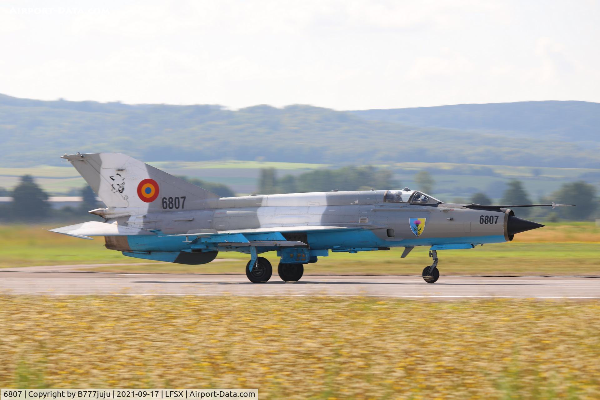 6807, Mikoyan-Gurevich MiG-21MF-75 Lancer C C/N 96006807/0523, during Luxeuil Airshow 2021