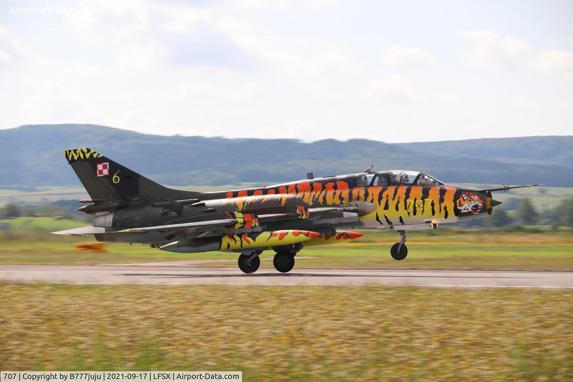707, Sukhoi Su-22UM-3K C/N 17532369707, during Luxeuil Airshow 2021