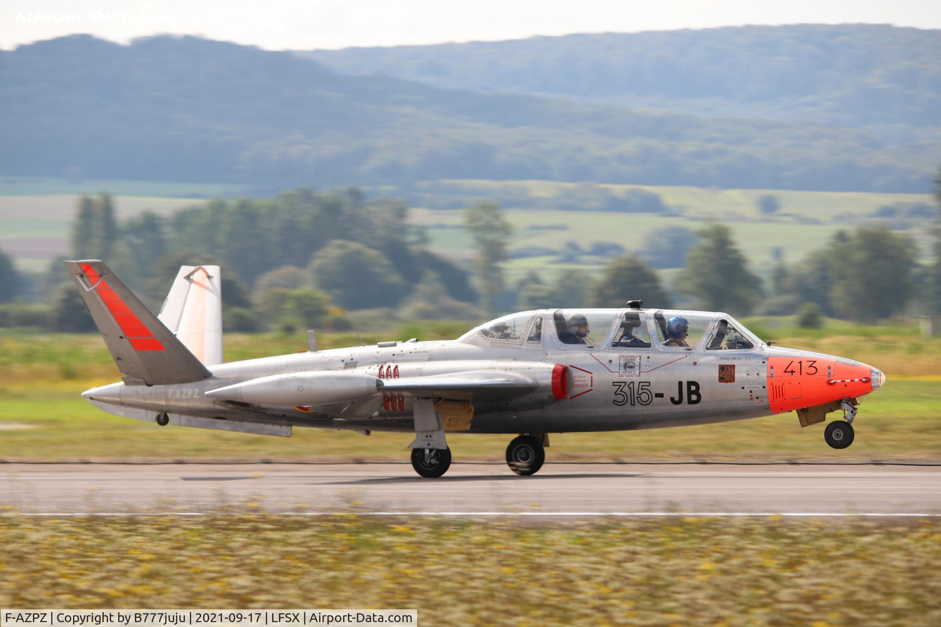 F-AZPZ, 1963 Fouga CM-170 Magister C/N 413, during Luxeuil Airshow 2021