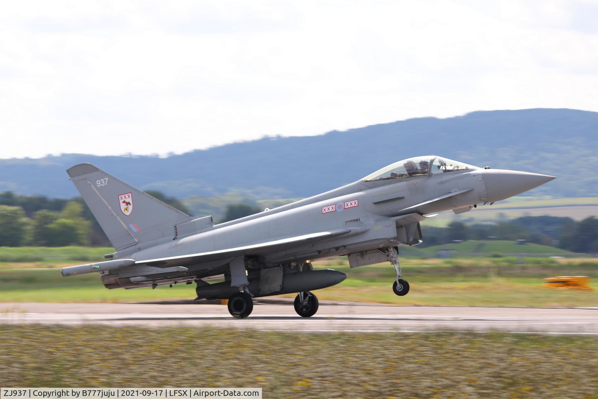 ZJ937, 2007 Eurofighter EF-2000 Typhoon FGR.4 C/N 0121/BS028, during Luxeuil Air Show 2021