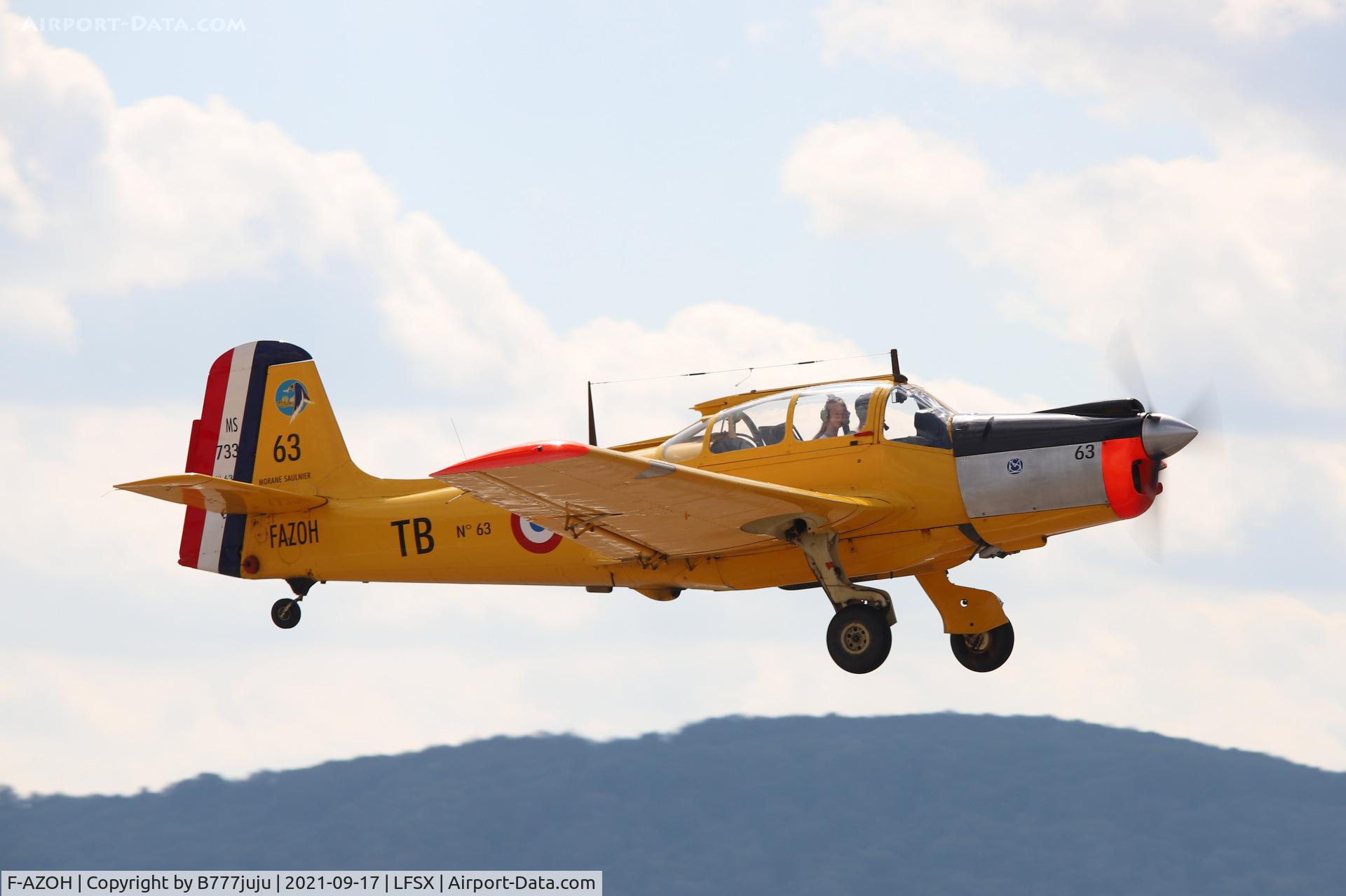 F-AZOH, Morane-Saulnier MS-733 Alcyon C/N 63, during Luxeuil Air Show 2021