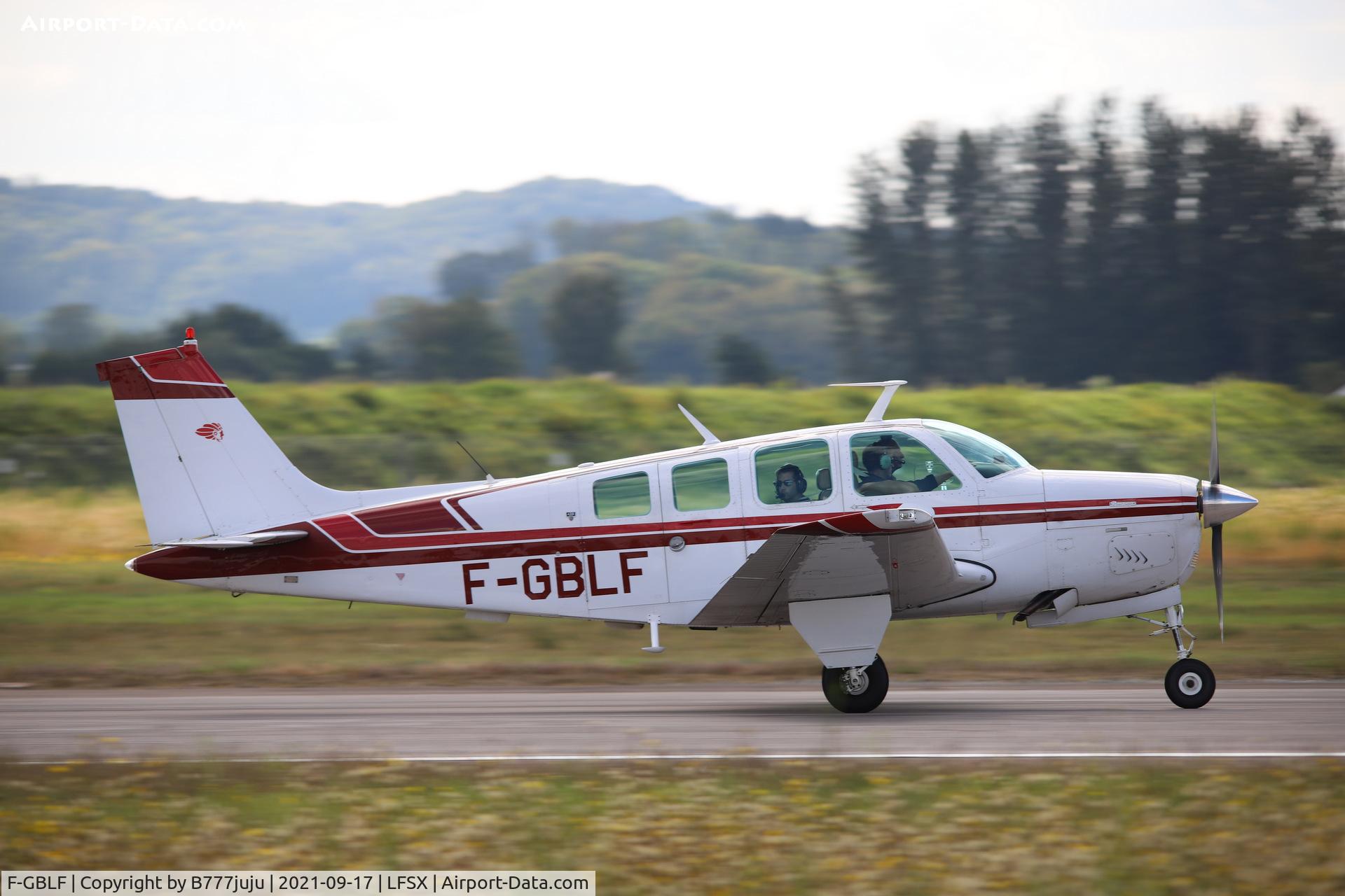 F-GBLF, 1979 Beech A36 Bonanza 36 C/N E-1443, during Luxeuil Air Show 2021