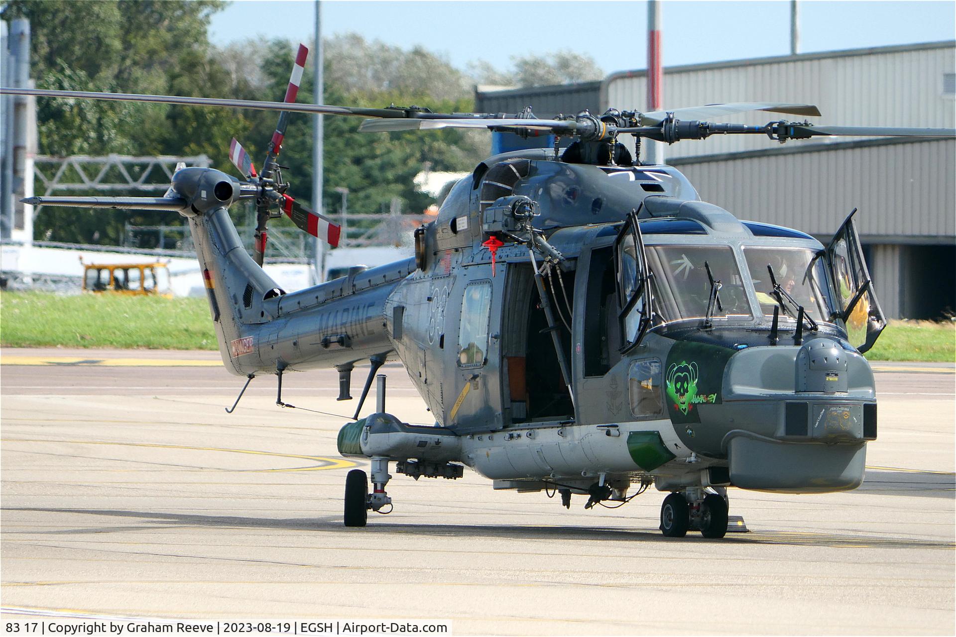 83 17, Westland Super Lynx Mk.88A C/N 415, Parked at Norwich.
