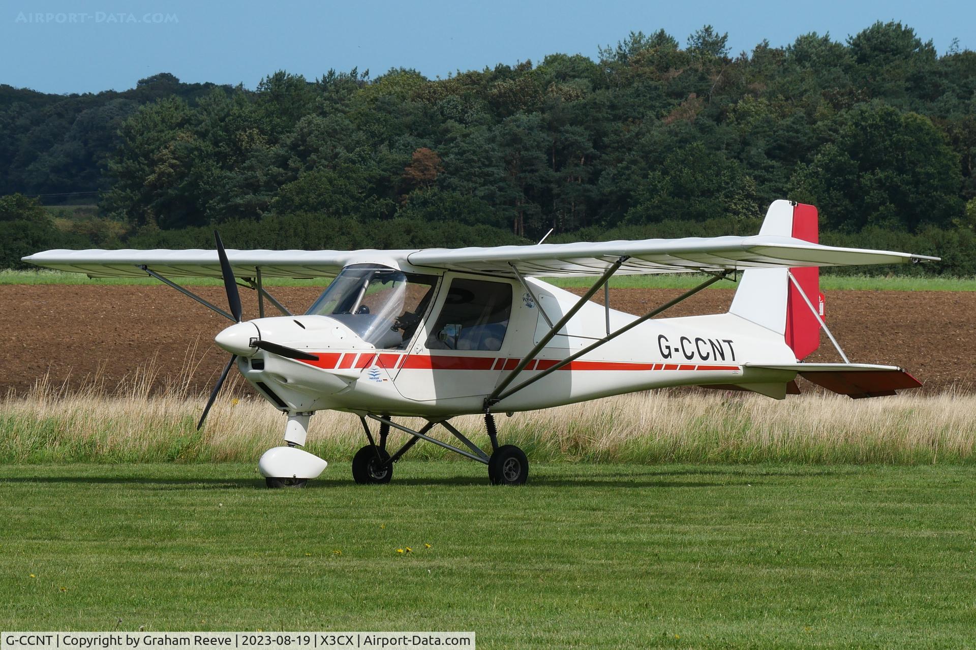 G-CCNT, 2003 Comco Ikarus C42 FB80 C/N 0311-6585, Parked at Northrepps.