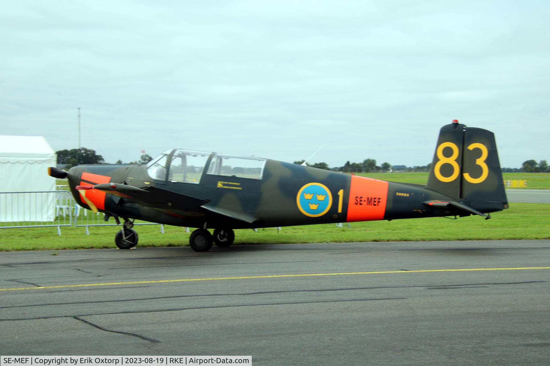 SE-MEF, 1960 Saab 91C Safir C/N 91-398, SE-MEF at the Roskilde Airshow