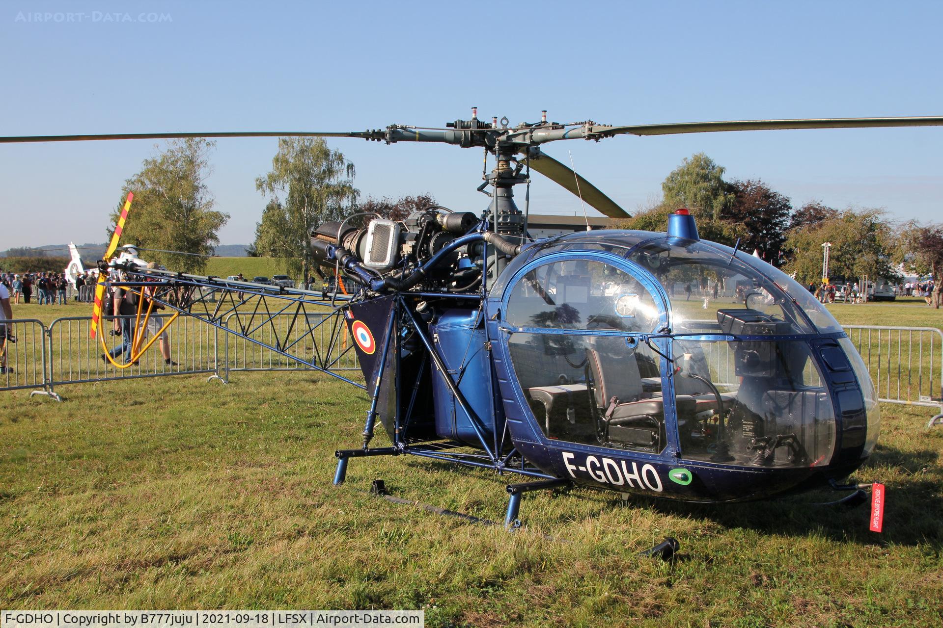 F-GDHO, Eurocopter SE-3130 Alouette II C/N 1891, during Luxeuil Air Show 2021