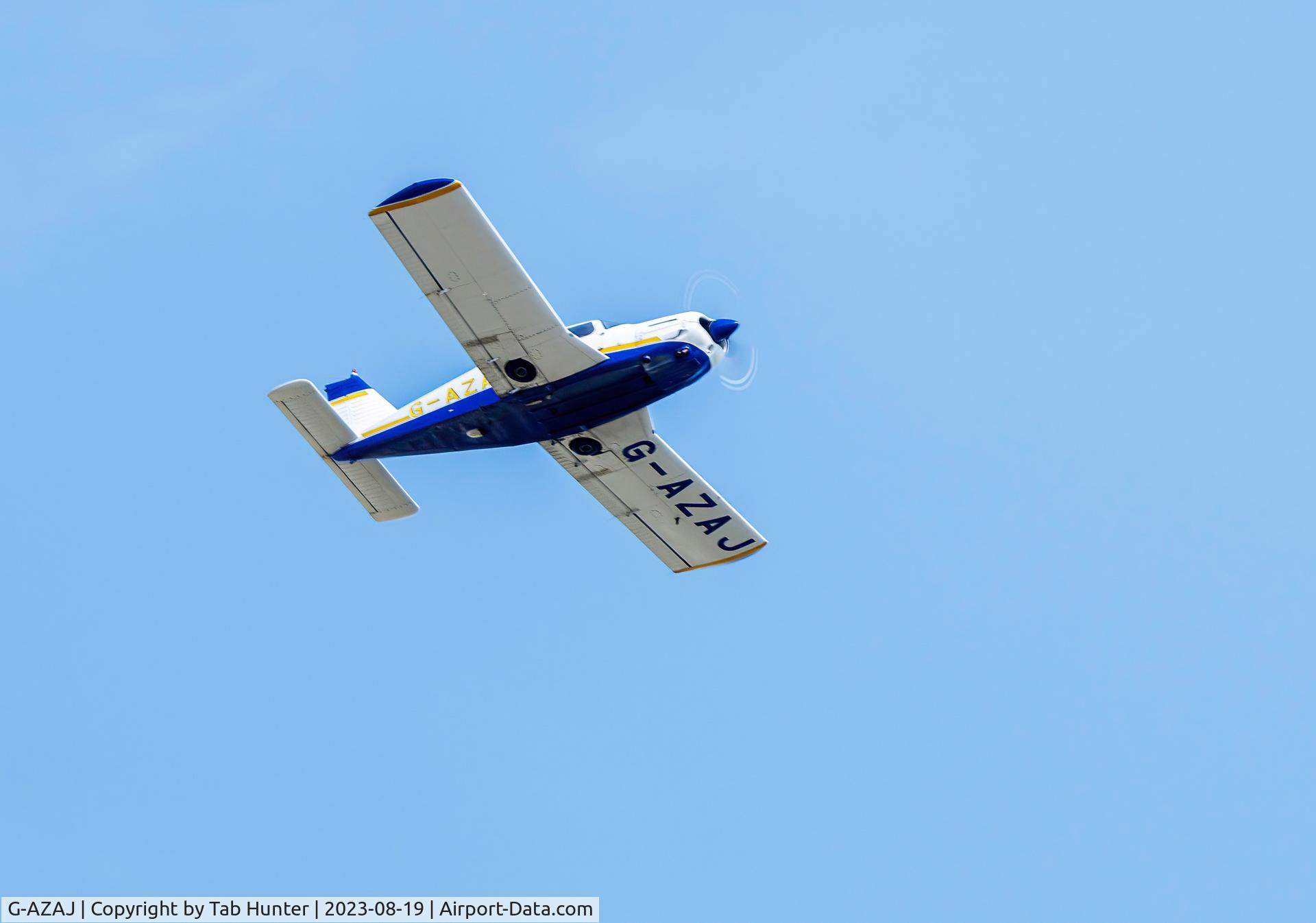 G-AZAJ, 1971 Piper PA-28R-200 Cherokee Arrow C/N 28R-7135116, Flying over my garden in Ipswich UK