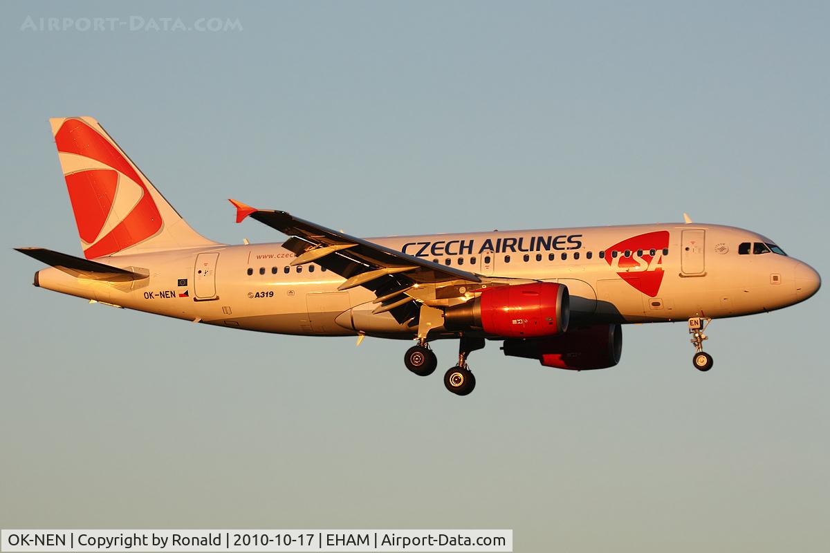 OK-NEN, 2008 Airbus A319-112 C/N 3436, at spl