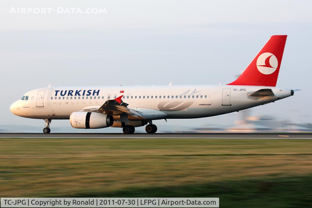 TC-JPG, 2007 Airbus A320-232 C/N 3010, at cdg