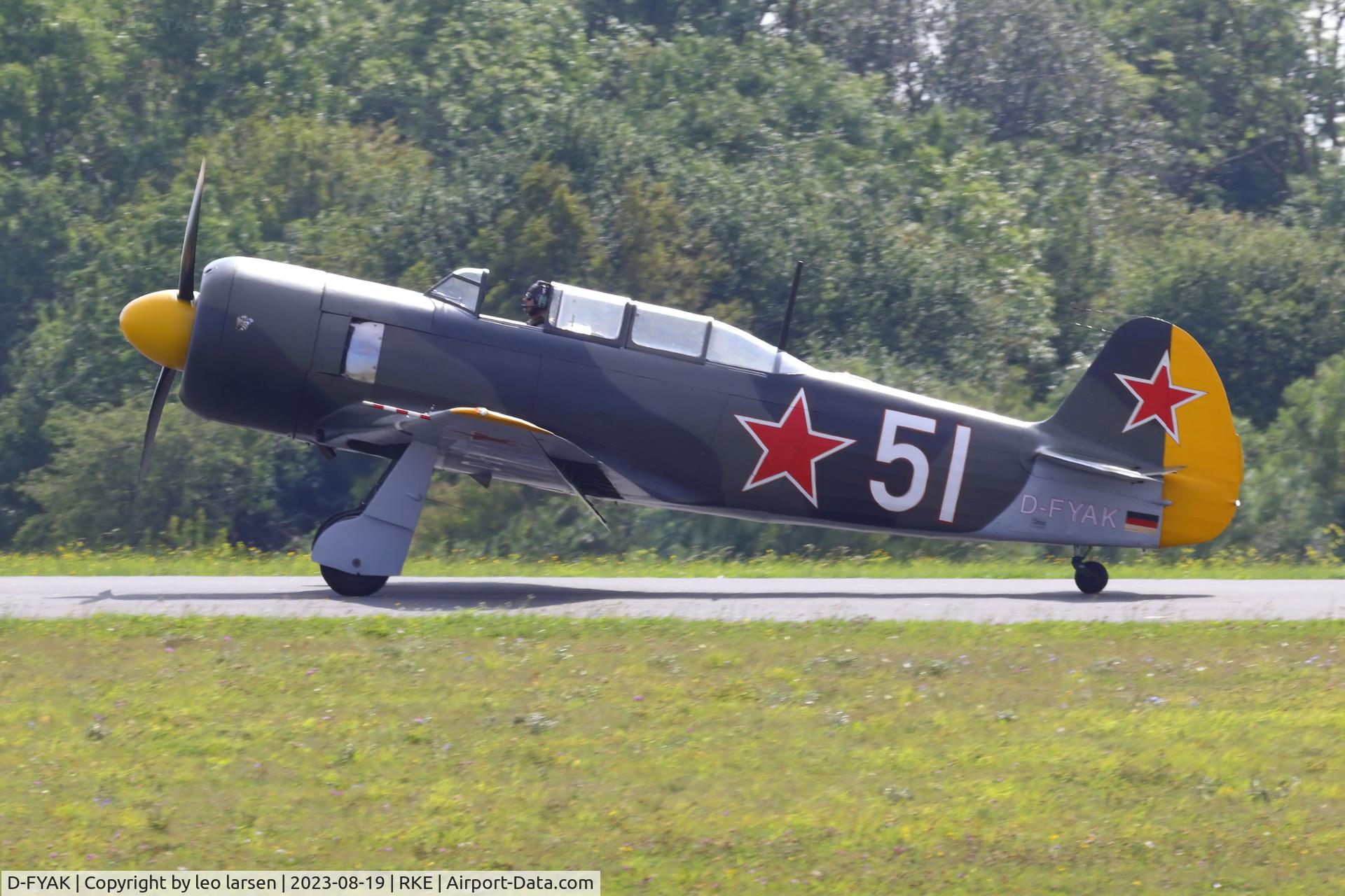 D-FYAK, 1953 Yakovlev Yak-11 C/N 170103, Roskilde Air Show 19.8.2023