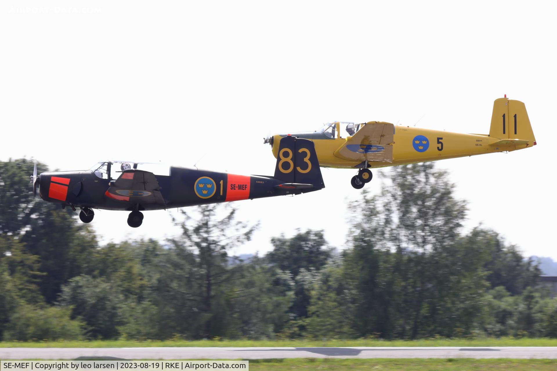 SE-MEF, 1960 Saab 91C Safir C/N 91-398, Roskilde Air Show 19.8.2023