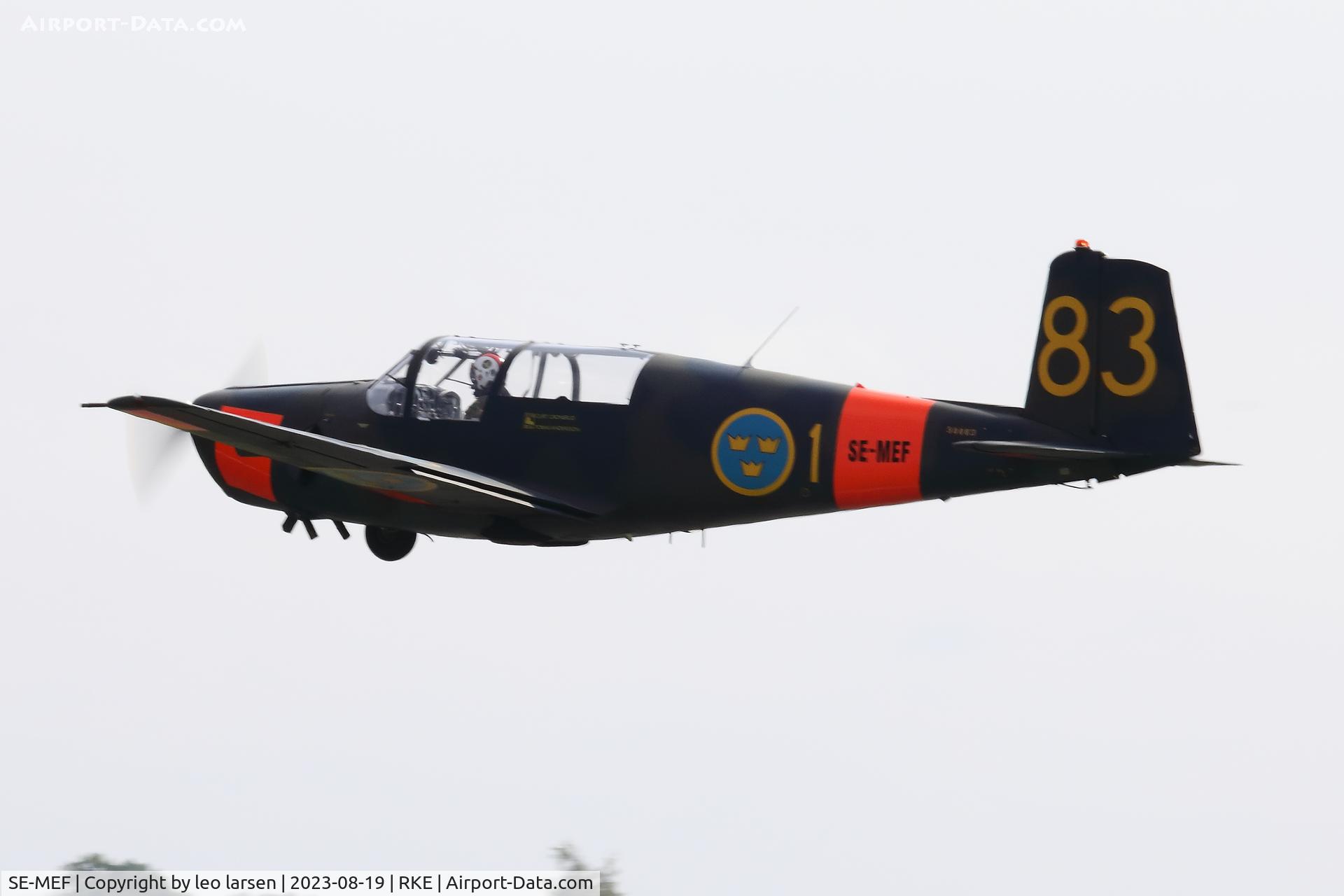SE-MEF, 1960 Saab 91C Safir C/N 91-398, Roskilde Air Show 19.8.2023