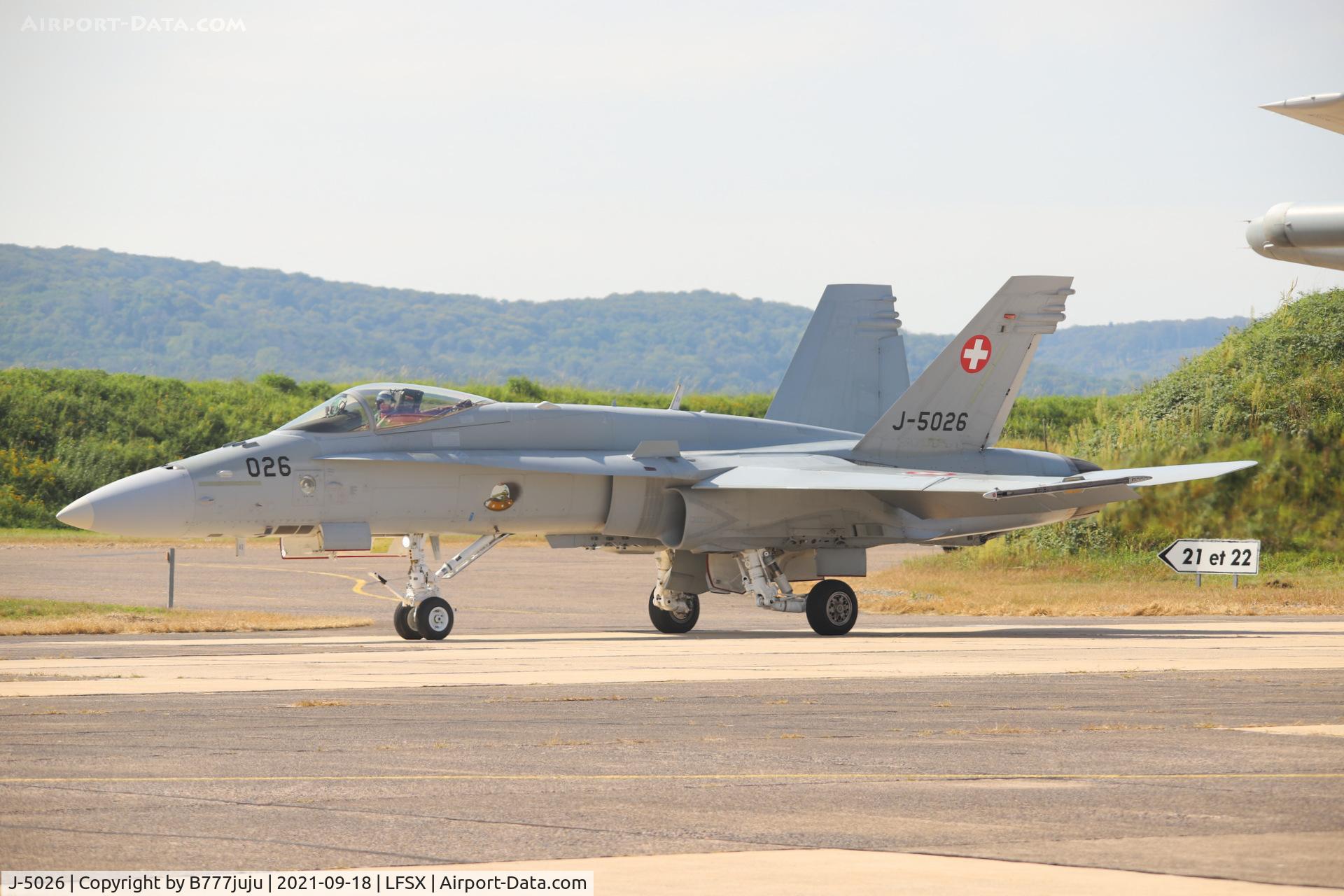 J-5026, 1999 McDonnell Douglas F/A-18C Hornet C/N 1375/SFC026, during Luxeuil Air Show 2021