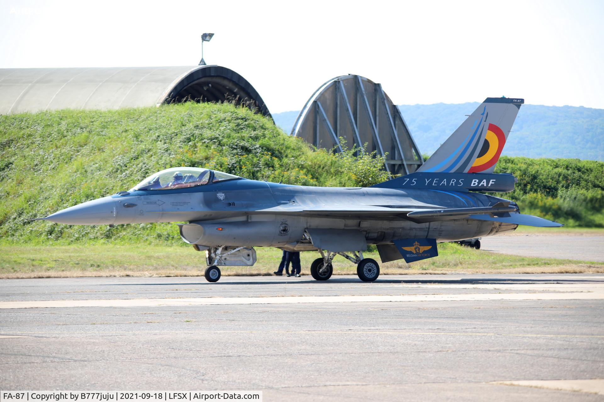 FA-87, SABCA F-16AM Fighting Falcon C/N 6H-87, during Luxeuil Air Show 2021